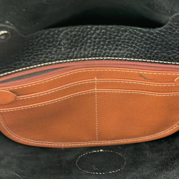 Dooney & Bourke handbag leather satchel black brown - Picture 13 of 16